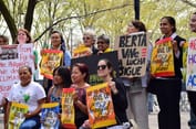 Global warming protest color