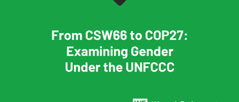 From CSW66 to COP27 Gender in the UNFCCC EN Thumbnail