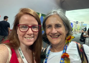 Bridget Burns and Thais Corral at COP30