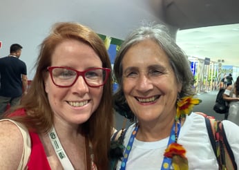 Bridget Burns and Thais Corral at COP30