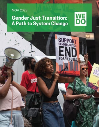 Cover WEDO Just Transition Brief COP28 Nov2023