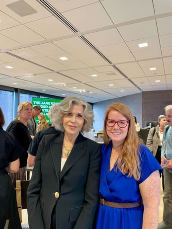 Jane Fonda and Bridget Burns